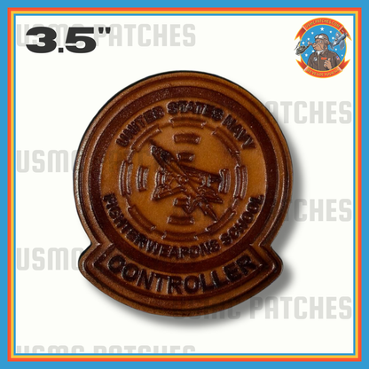 Officially Licensed US Navy Fighter Weapons School Top Gun Controller Leather Patch