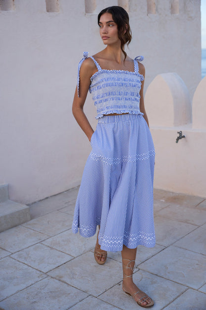 Olivia Skirt- Sconset Blue