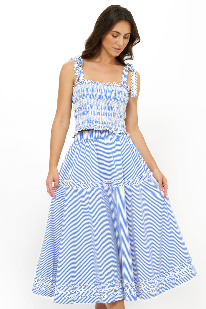 Olivia Skirt- Sconset Blue