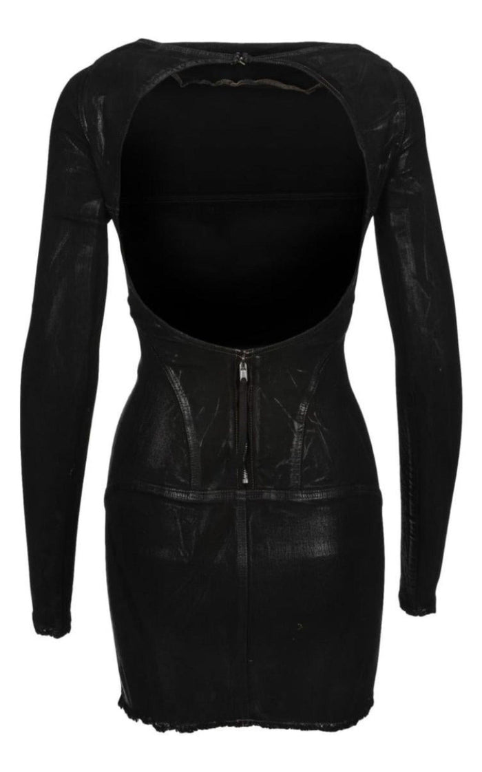Rick Owens Open - back Mini Cotton Dress - Runway Catalog