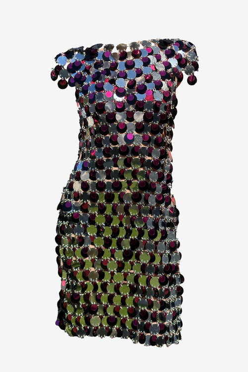 Paco Rabanne Sequin Chain Mail Mini Dress image 0