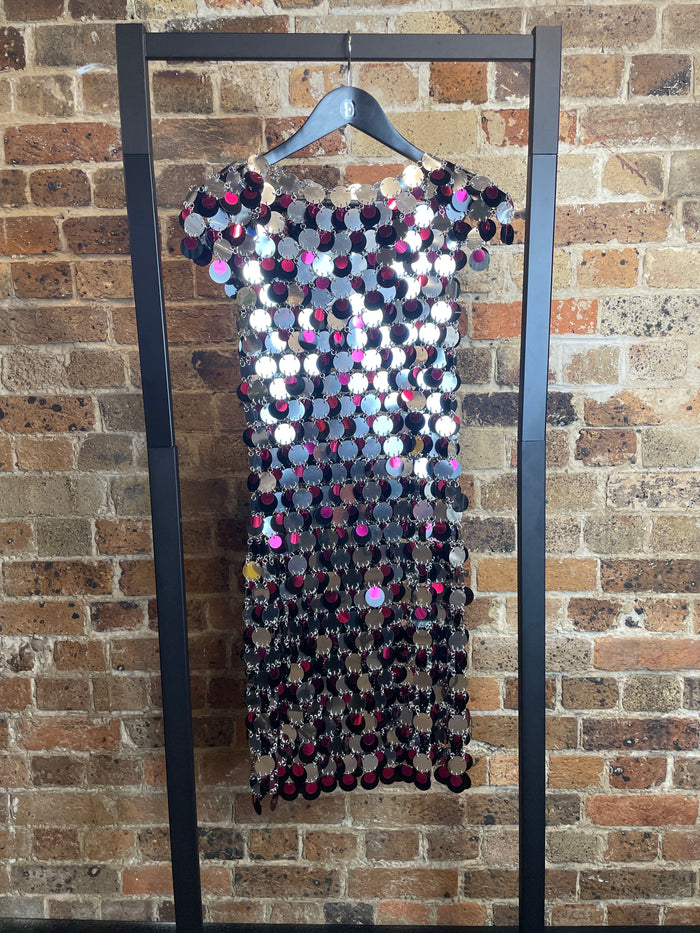 Paco Rabanne Sequin Chain Mail Mini Dress image 5
