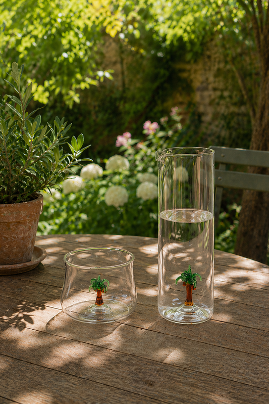 Palm Tree Glass Bowl