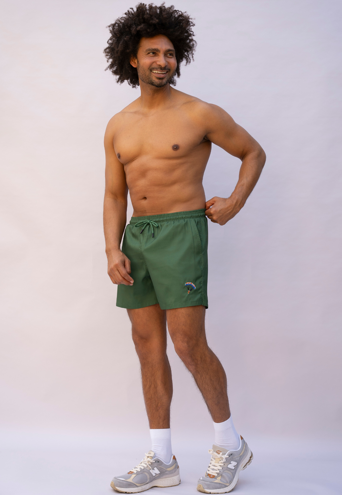 Parachute Plain Father & Son Swim Trunks
