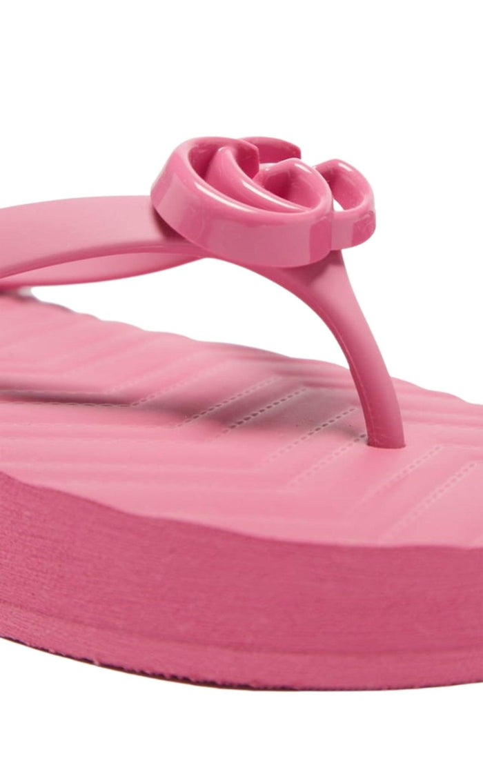 Gucci Pascar GG Platform Flip Flop In Pink - Runway Catalog
