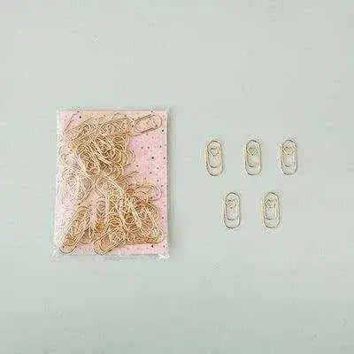 Peach Heart Mini Paperclip Set - 200 Alloy Bookmarks - DiyCraftsProject