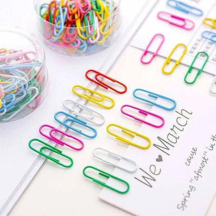 Peach Heart Mini Paperclip Set - 200 Alloy Bookmarks - DiyCraftsProject