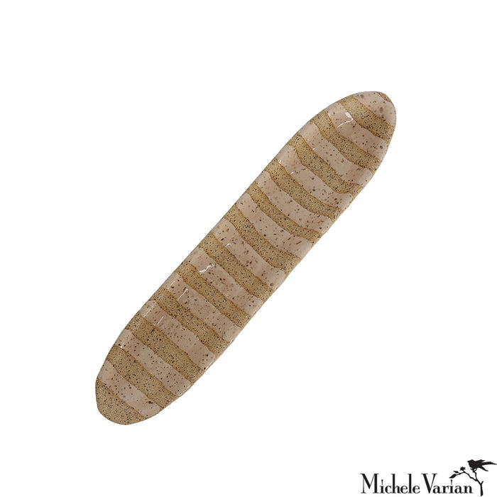 Peach Striped Narrow Tray