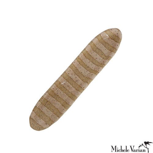 Peach Striped Narrow Tray