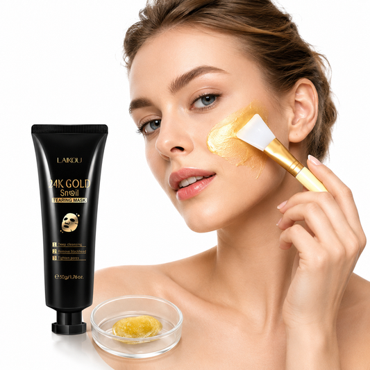 Peel off face mask gold snail 50g set for hydrating self care, smoother looking skin and easy at-home beauty routine glow now