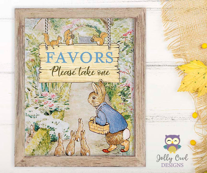 Peter Rabbit Party Signs - Party Favors