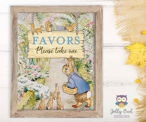 Peter Rabbit Party Signs - Party Favors