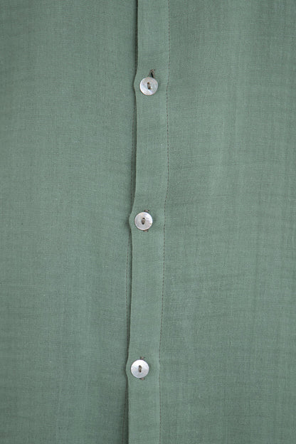 Philippe Cotton Gauze Green Shirt