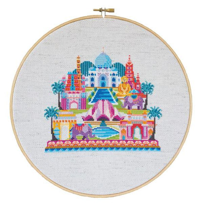 Pretty Little India Cross Stitch Pattern-Stitched Modern