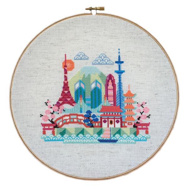Pretty Little Tokyo Cross Stitch Pattern-Stitched Modern
