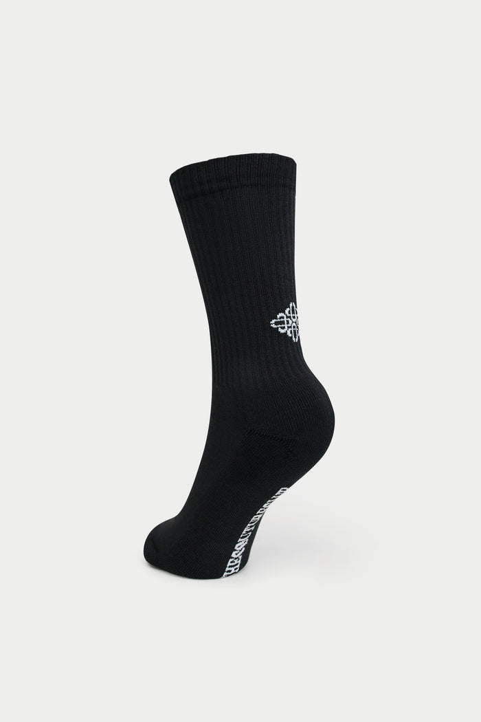 REVERSE EMBLEM COPYRIGHT SOCKS - BLACK