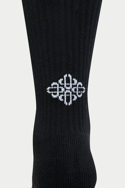 REVERSE EMBLEM COPYRIGHT SOCKS - BLACK