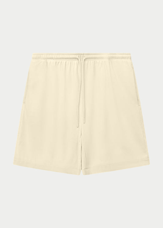 RIBBED SHORTS - OFF WHITE