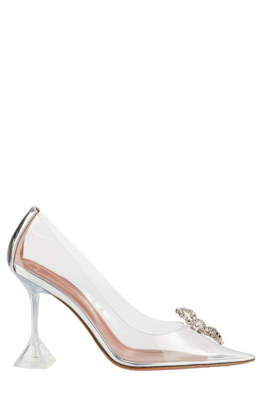 Amina Muaddi Rosie Embellished PVC Pumps - Runway Catalog
