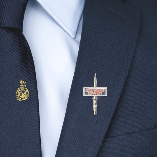 Royal Marines Commando Dagger & Flash Lapel Pin