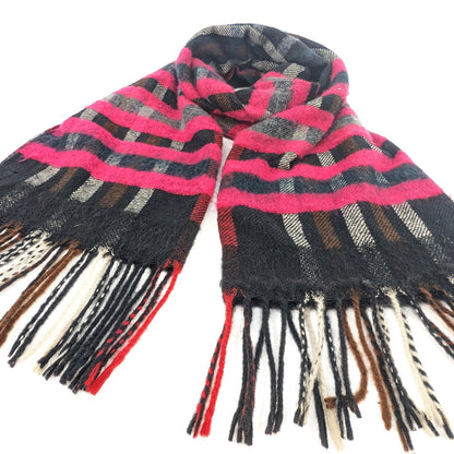 Ruen - Check Unisex Scarf (60x200cm) - Black/Pink