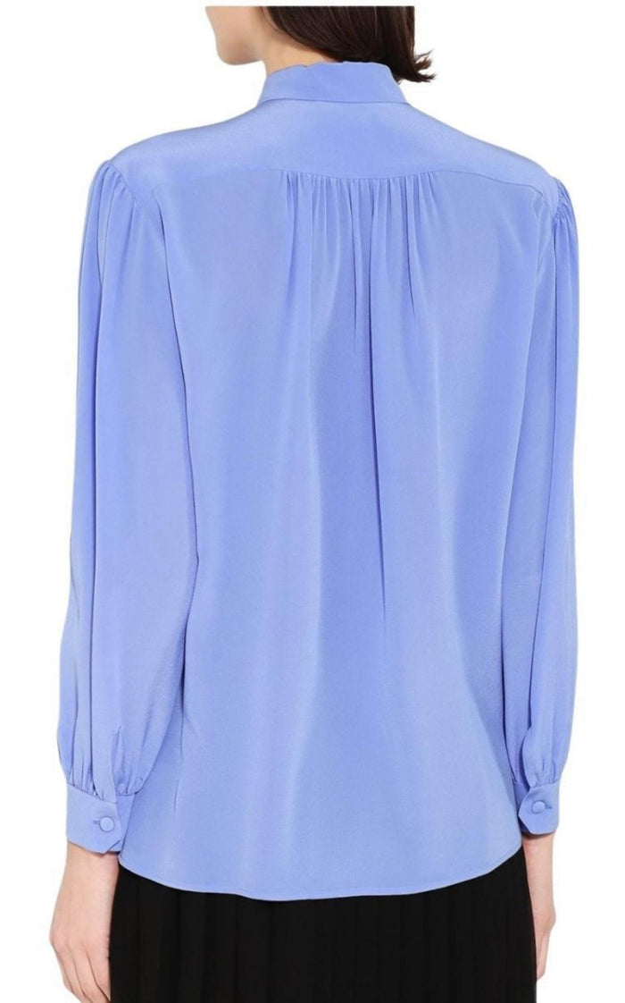 Gucci Ruffle - neck Silk Blouse - Runway Catalog