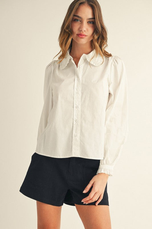 Ruffled Love Off White Top