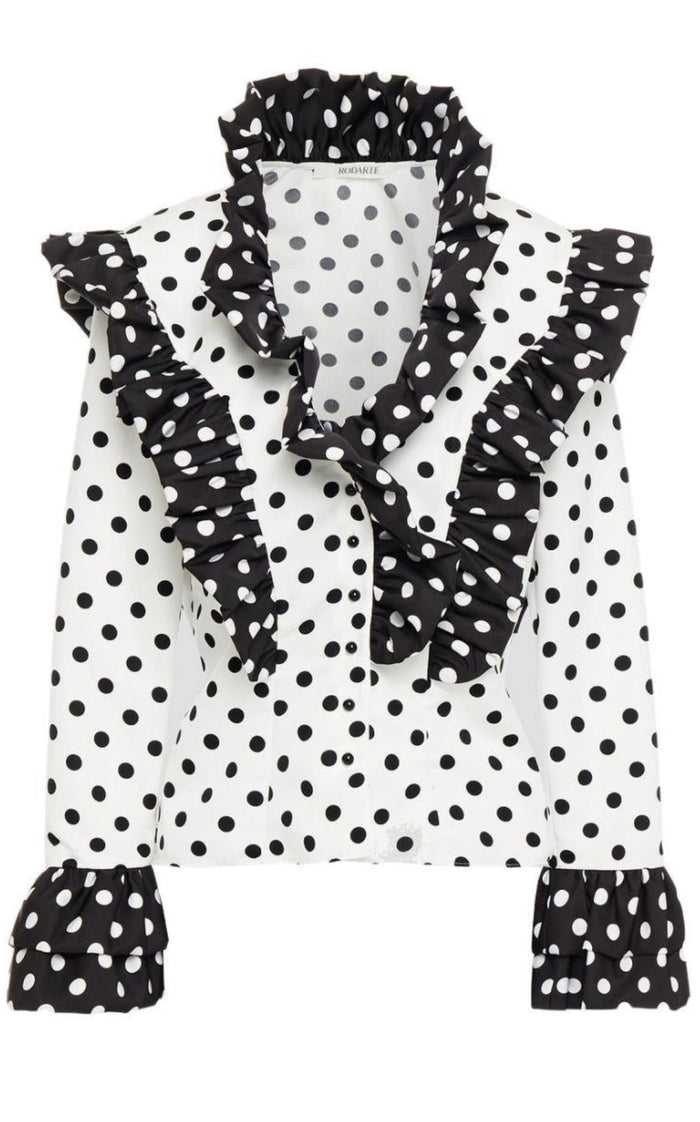 Rodarte Ruffled Polka - Dot Blouse - Runway Catalog