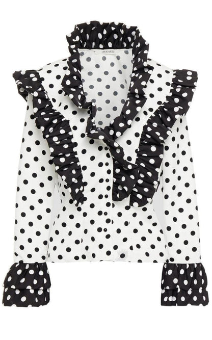 Rodarte Ruffled Polka - Dot Blouse - Runway Catalog