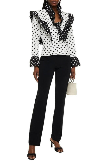 Rodarte Ruffled Polka - Dot Blouse - Runway Catalog