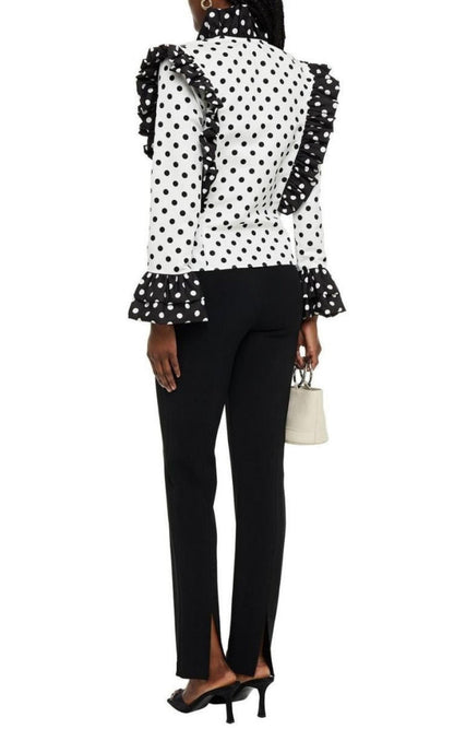 Rodarte Ruffled Polka - Dot Blouse - Runway Catalog