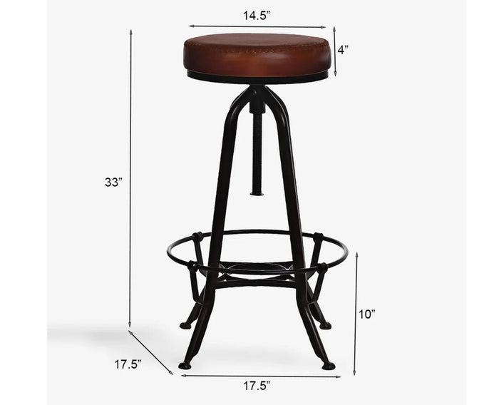 Rustic Revolve Seat - Furniselan - Brown
