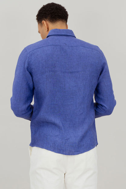 Urban Pioneers Male Salvatore LS SHIRT BLUE