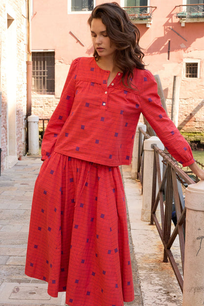 Sansa Top- Samur Red