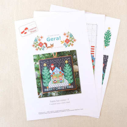Santa Has Come (I) Cross Stitch Pattern-Stitched Modern