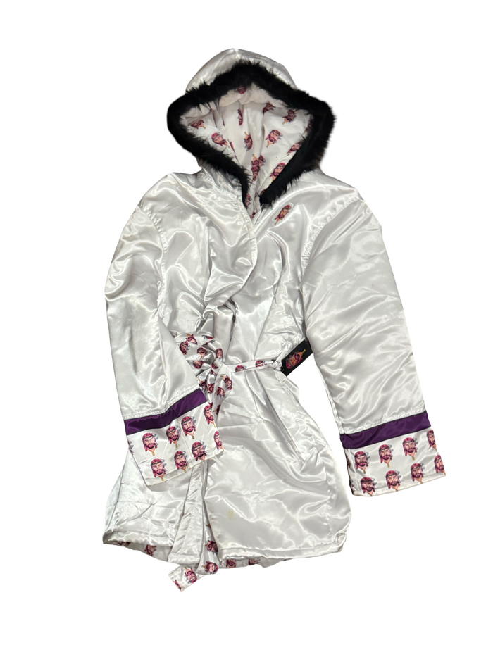 Satin Robe - White