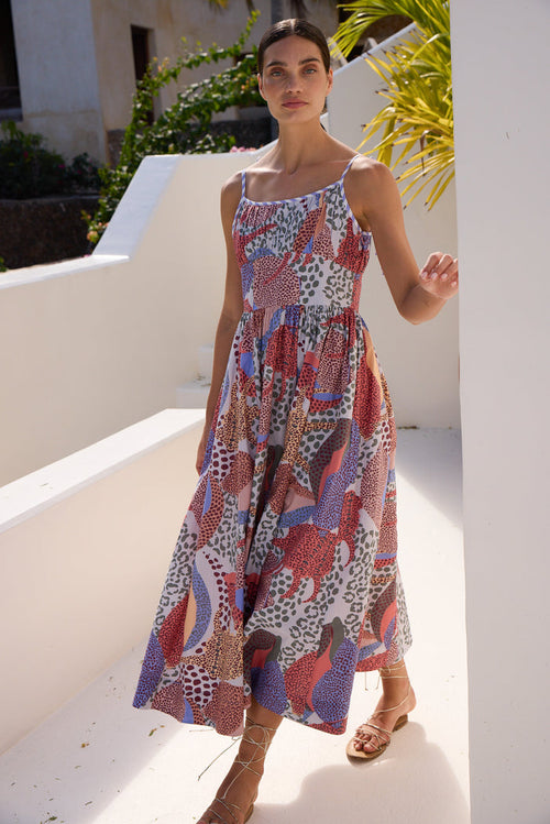 Scarlett Dress- Nautilus Coral