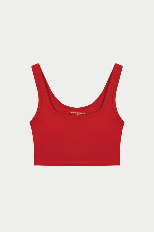 SCULPTING STRETCH EMBLEM SPORTS BRA - RED