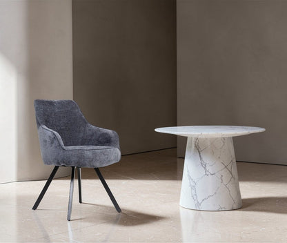 Seattle Cotton Dining Chair Furniselan Dark Grey