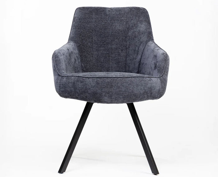 Seattle Cotton Dining Chair Furniselan Dark Grey