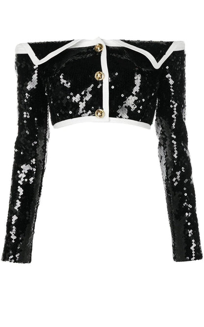 Giambattista Valli Sequin Bustier Jacket - Runway Catalog