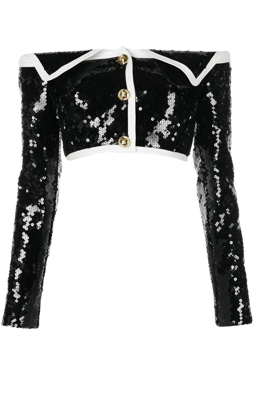 Giambattista Valli Sequin Bustier Jacket - Runway Catalog