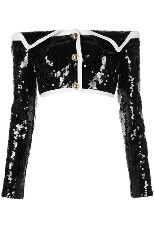 Giambattista Valli Sequin Bustier Jacket - Runway Catalog
