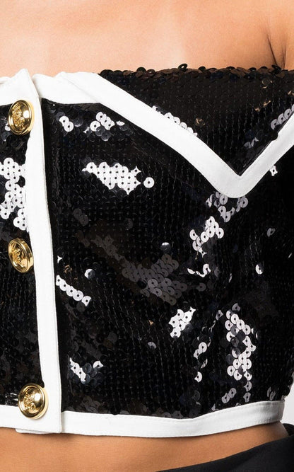 Giambattista Valli Sequin Bustier Jacket - Runway Catalog