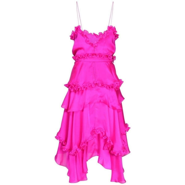 Alexandre Vauthier Silk Chiffon Ruffled Knee Length Dress - Runway Catalog