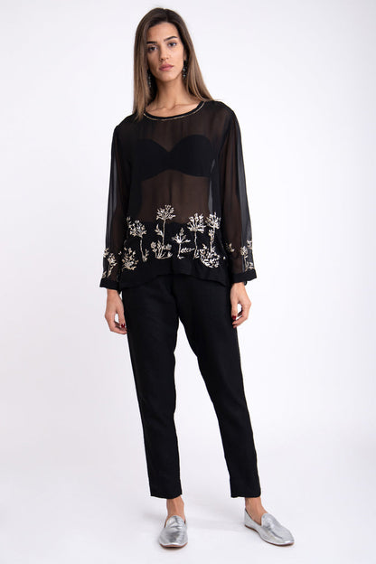 Silk Voile Tareq Blouse