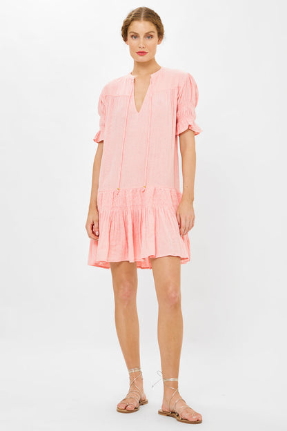 Smocked Drop Mini- Bahama Pink