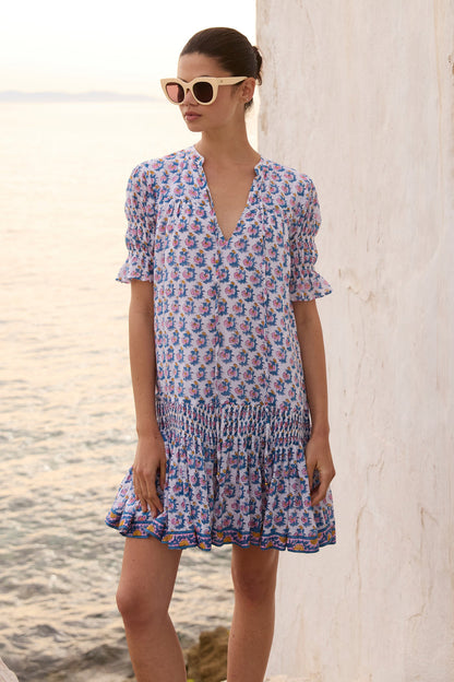 Smocked Drop Mini- Crocus Blue
