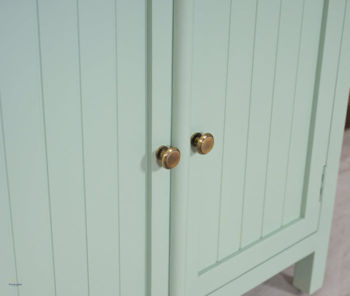 Spain Solid Mango Wood Sideboard Cabinet - Two Doors - Sideboard - Furniselan - Silt-Green