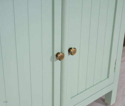 Spain Solid Mango Wood Sideboard Cabinet - Two Doors - Sideboard - Furniselan - Silt-Green